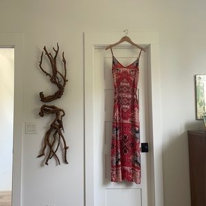 Spaghetti Strap side slit Maxi Dress